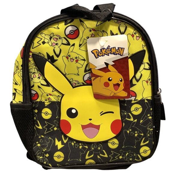 Pokémon Pikachu Kids Backpack With Adjustable Straps & Mesh Pockets - Picture 1 of 6
